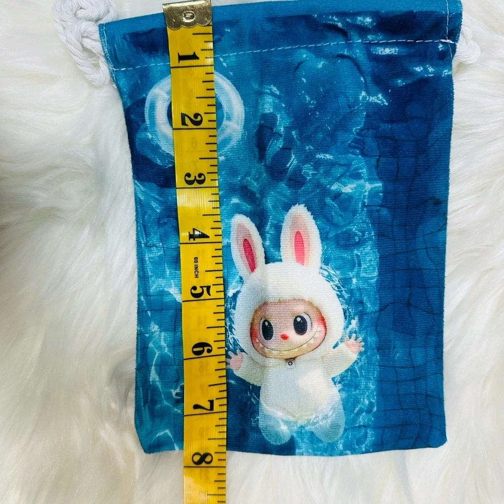 Set of 5 Charming Kids Drawstring Bags with Labubu Designs